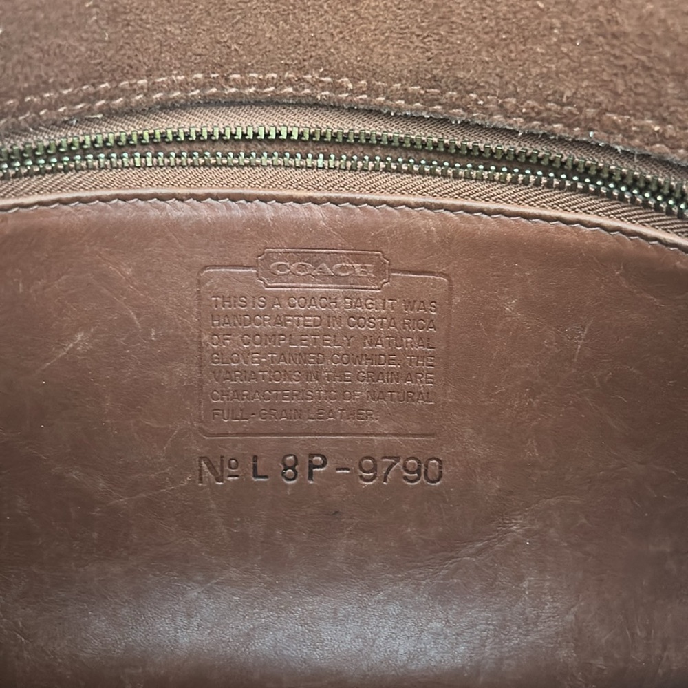 Coach Authentic Vintage British Tan Soft Leather #9790 Crossbody Bag - Picture 12 of 16